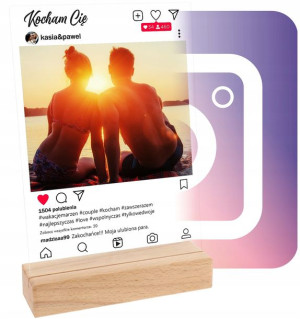 Prezent Ramka Twoje Zdjęcie tekst INSTAGRAM 23cm