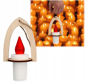 Lampion LED na RORATY ADWENTOWY Latarnia + BATERIE