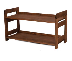 Regał Modułowy Prosty 44x80x34,4 cm 2 Półki BERDO Brązowy Drewniany