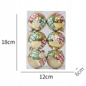 Bombki Choinkowe Nietłukące Zestaw Premium 6szt