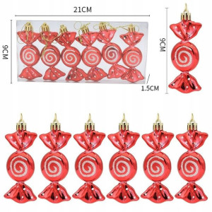 Bombki Choinkowe Nietłukące Zestaw Premium 6szt