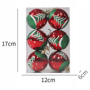 Bombki Choinkowe Nietłukące Zestaw Premium 6szt