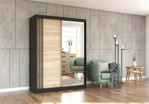 Szafa przesuwna 150 cm z lustrem LOFT 05