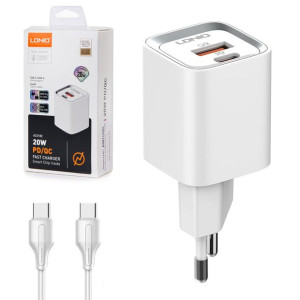 Ładowarka USB 20W PD QC3.0 kabel USB-C USB-C