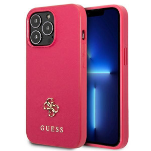 Etui Guess GUHCP13LPS4MF Apple iPhone 13 Pro różowy/pink hardcase Saffiano