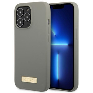Etui Guess GUHMP13XSPLG Apple iPhone 13 Pro Max szary/grey hard case Silico