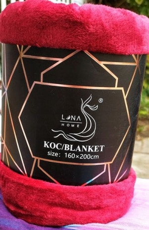 Koc Luna Home 200 X 160 Cm Bordowy