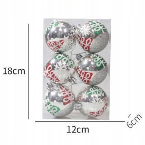 Bombki Choinkowe Nietłukące Zestaw Premium 6szt