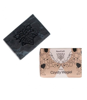 Naturalne mydło do ciała, Czysty węgiel, 110 g, RareCraft