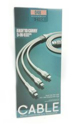 Kabel USB 3w1 Lightning Micro USB USB-C