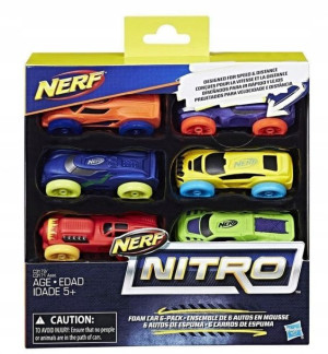 Hasbro Nerf Nitro - foam car 6-pack