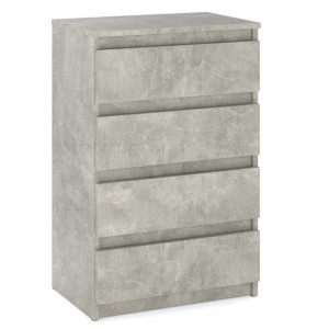Nowoczesna Mała Komoda Z 4 Szufladami 60cm Pojemna Szafka Beton