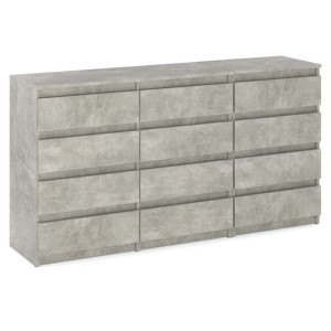 Komoda 12 Szuflad Szafka 180cm Rtv Beton Nowoczesna Pojemna