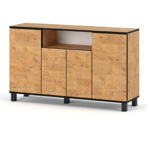 Skandynawska Komoda Bruno Do Salonu 140cm Szafka Loft Dąb Lancelot