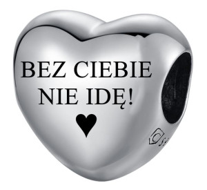 Charms Srebro Limitowana Edycja by Czerwiński - BEZ CIEBIE NIE IDĘ!