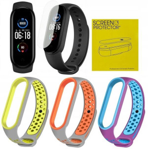 Xiaomi Mi Band 5 + FOLIA + 3 KOLOROWE PASKI