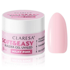 CLARESA Żel Budujący SOFT&EASY Milky Pink 45g