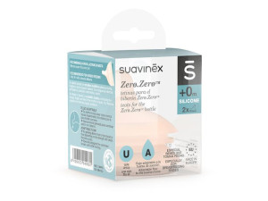 Suavinex Smoczek do butelki ZERO ZERO 0m+ A regulowany zmienny przepływ 2 s