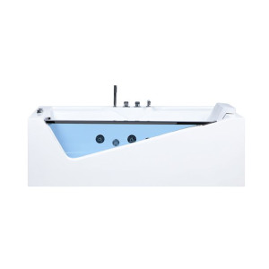 Wanna LED z hydromasażem 180 x 90 cm biała MARQUIS
