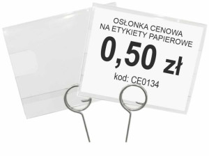 Osłonki cenowe PCV 80x64 mm - 50sztuk