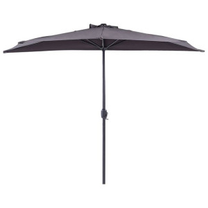 Parasol ogrodowy półokrągły 270 cm szary GALATI