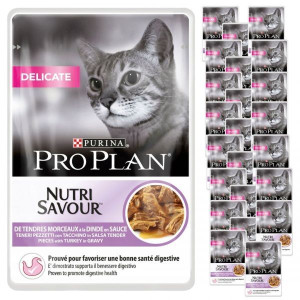 Karma dla kota Purina Pro Plan Nutri Savour indyk w sosie 85g 24 szt