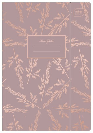 Teczka Z Gumką A4+ Metallic Rose Gold Interdruk