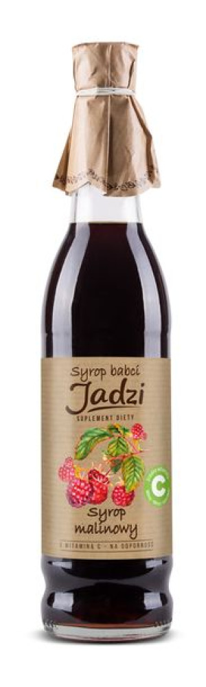 Syrop Babci Jadzi malinowy z witaminą C 420 ml