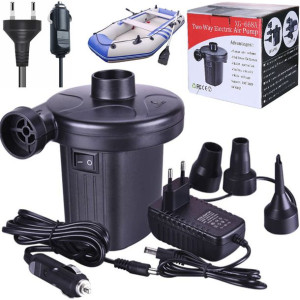 Elektryczna Pompka Materac Basen 12v/230v Końcówki