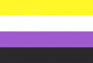 Podkładka pod myszkę LGBT flaga osób Niebinarnych