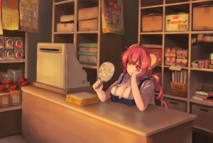 Mata Podkładka anime Kobayashi-san Ilulu Iruru