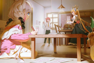 Mata Podkładka anime Kobayashi-san Maid Dragon