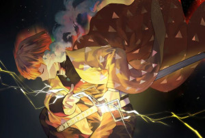 Mata Podkładka anime Kimetsu no Yaiba Zenitsu
