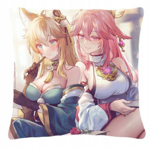 Poduszka Genshin Impact Yae Miko i Gorou