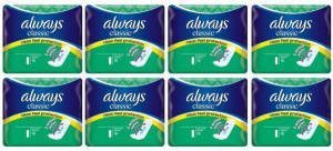 Podpaski higieniczne Always Classic Normal (10 sztuk) bez skrzydełek x 8