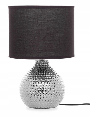 Lampka Nocna Biurko Salon Sypialnia Srebrna Kulka