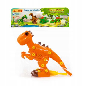 DINOZAUR rozkręcany T-REX TYRANOZAUR 40 elementów