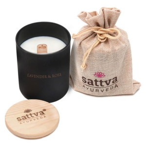 Sattva Świeca Lawenda & Róża, Candle Lavender & Indian Rose