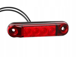 Lampa obrysowa typu SLIM 4x LED 12/24V czerwona
