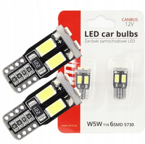 Żarówki LED Postojowe 12V 24V Canbus W5W T10