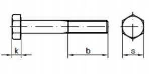 śruba ocynk m8x60mm kl. 5.8 din933 pn82105 - 1kg pgb