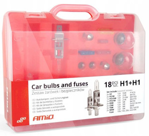 Zestaw Żarówek Samochodowych 12v H1 + H1 18 Elemen