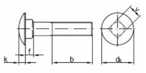 śruba zamkowa ocynk. m12*260mm pn82406 din603- 1kg