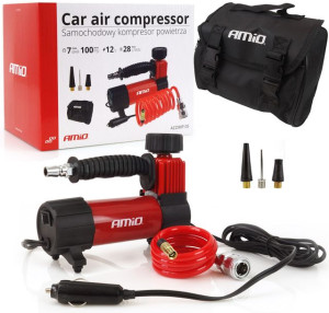 Kompresor samochodowy 12V Pompka 7 bar Manometr