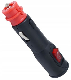 WTYCZKA EURO/DIN z włącznikiem 15A 12/24V
