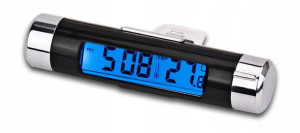Termometr Zegar Podświetlany Do Kratki Lcd Bateria