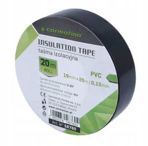 Taśma Izolacyjna Pvc 0,15 X 19mm X 20m Czarna
