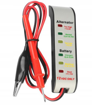 Tester akumulatora i alternatora 12V + sonda igłow