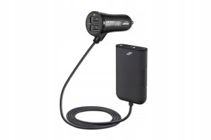Ładowarka przód-tył z przedłużaczem 4 USB 150cm
