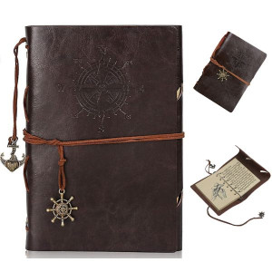 Duży pamiętnik notes podróżnika vintage dziennik